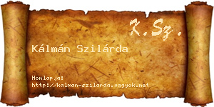 Kálmán Szilárda névjegykártya